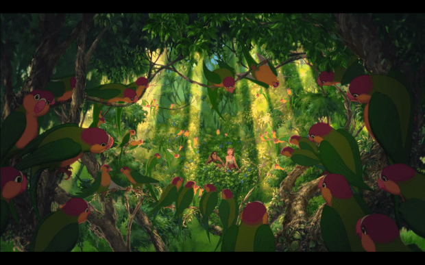 tarzan shows jane the parrots